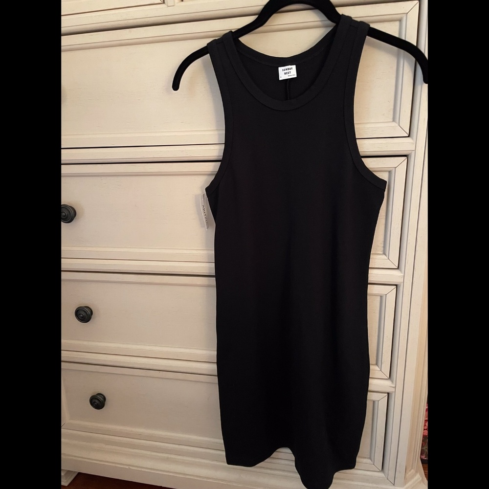 Aritzia Sunday Best Melody bodycon dress black SMALL *NWT*